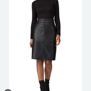 Universal Standard Black Leather Skirt